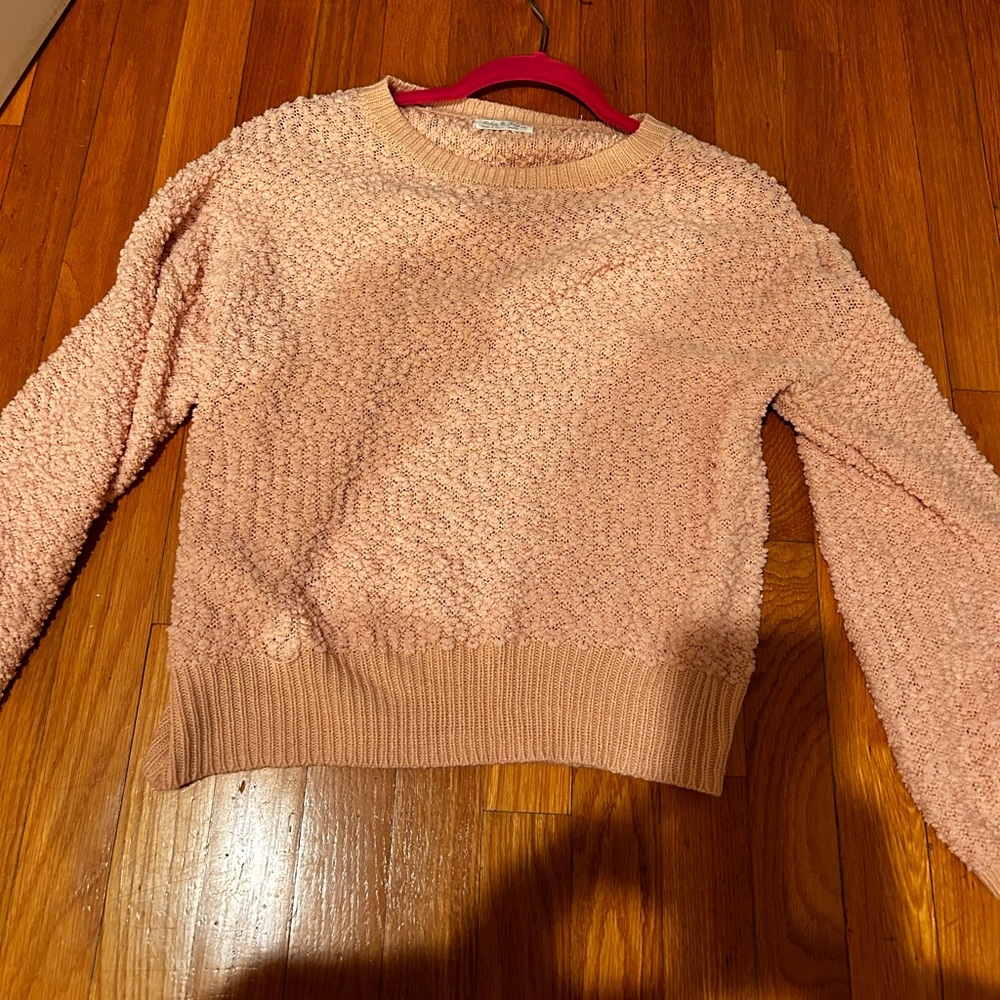 Fuzzy pink sweater